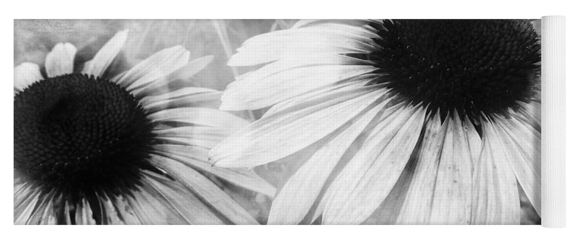 Infrared Flowers Yoga Mat featuring the photograph Infrared Coneflowers by Shawna Rowe