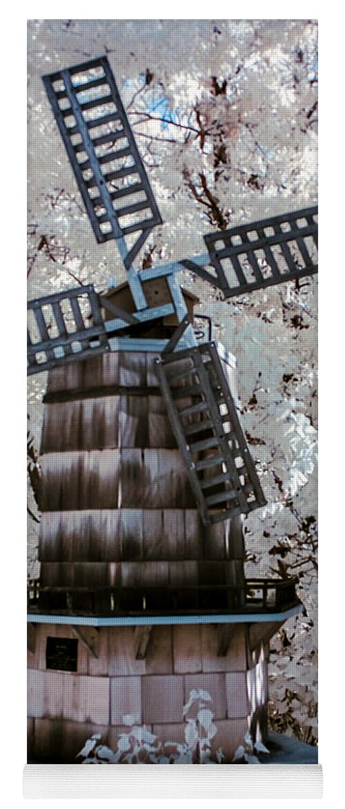 windmill Yoga Mat featuring the photograph Infrared WindMill by Anthony Sacco