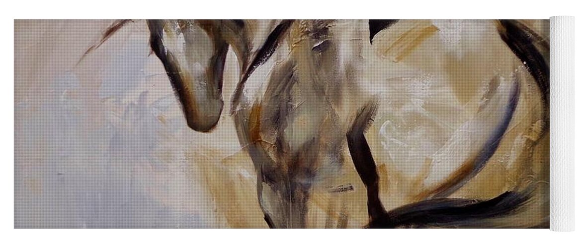 Horse Yoga Mat featuring the painting Integrity by Dina Dargo