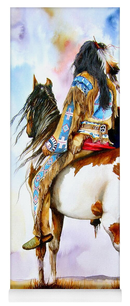 Native Yoga Mat featuring the painting Into The Promised Land by Peter Williams