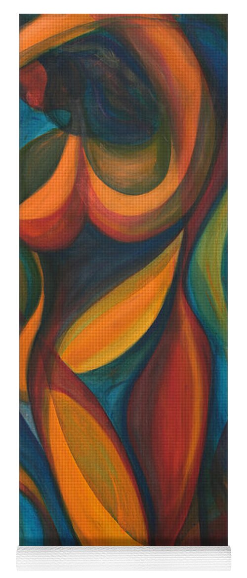 Figure Yoga Mat featuring the painting Into the Reeds by Trina Teele