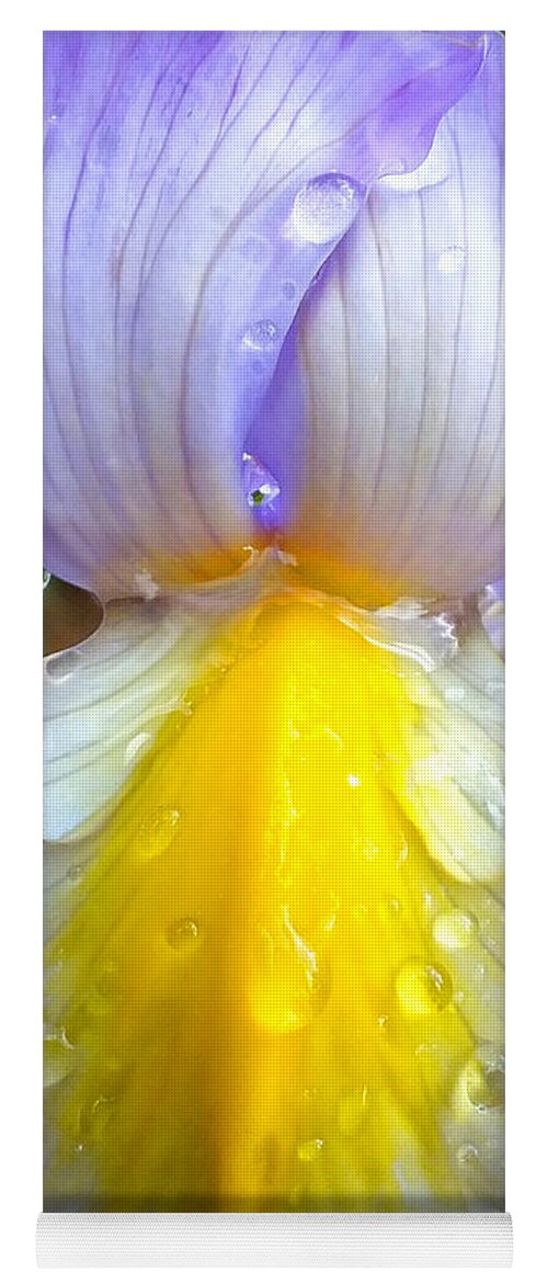 Duane Mccullough Yoga Mat featuring the photograph Iris Flower Petal Upclose by Duane McCullough