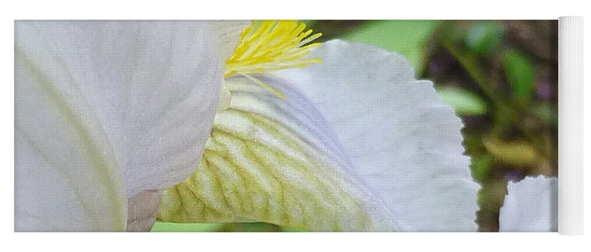 Flower Yoga Mat featuring the photograph Iris Macro 2 by Claudia Goodell