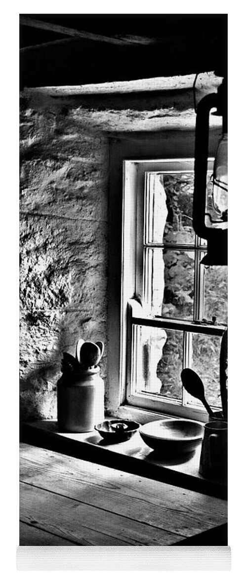 Ireland Yoga Mat featuring the photograph Irish Cottage Window by Nigel R Bell