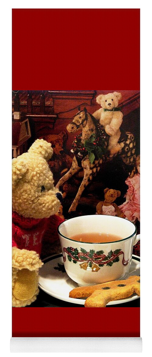 Teddy Bears Yoga Mat featuring the photograph Is This For Santa by Angela Davies