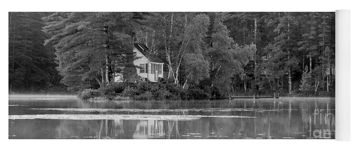 Maine Yoga Mat featuring the photograph Island Cabin - Maine by Steven Ralser