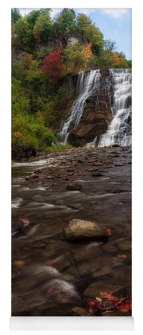 Ithaca Falls Yoga Mat featuring the photograph Ithaca Falls 2 by Mark Papke