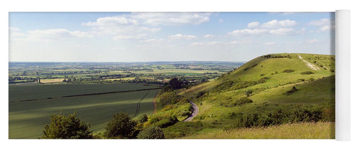Buckinghamshire Yoga Mat featuring the photograph Ivinghoe Beacon and Aylesbury Vale by Gary Eason