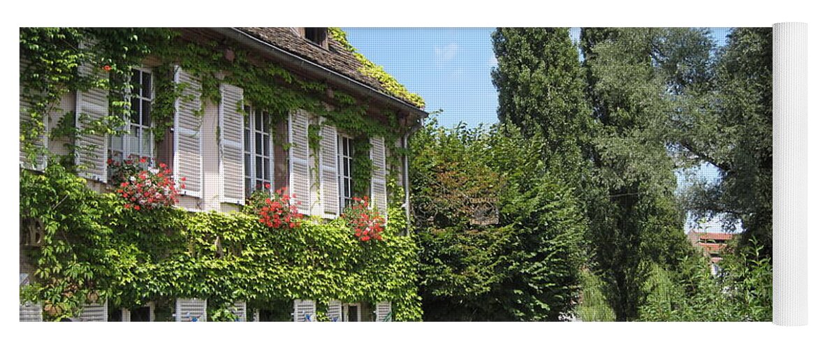 Timber Yoga Mat featuring the photograph Ivy covered house in Strasbourg France by Amanda Mohler
