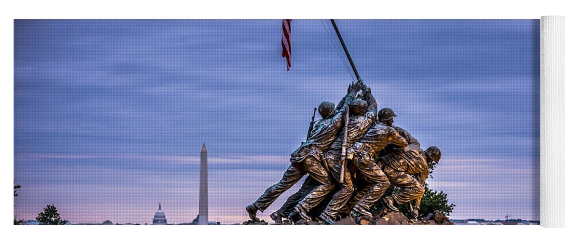 Iwo Jima Monument Yoga Mat featuring the photograph Iwo Jima Monument by David Morefield