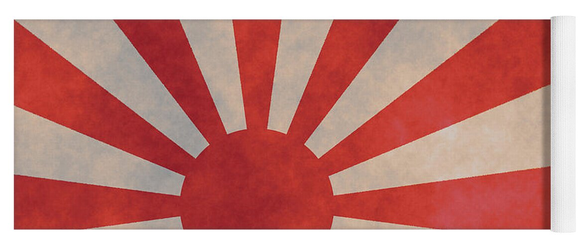 Japanese Yoga Mat featuring the digital art Japanese Rising Sun by Amanda Mohler