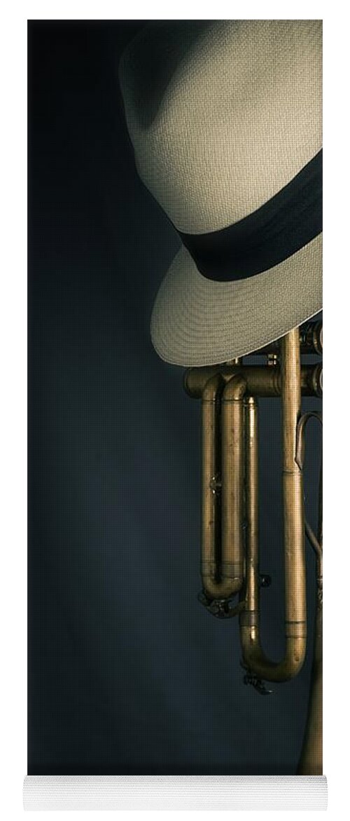 Blues Yoga Mat featuring the photograph Jazz Trumpet by Carlos Caetano