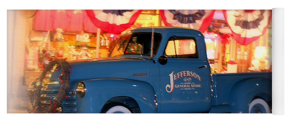 Jefferson General Store Pickup Yoga Mat featuring the photograph Jefferson General Store 51 Chevy Pickup by Kathy White