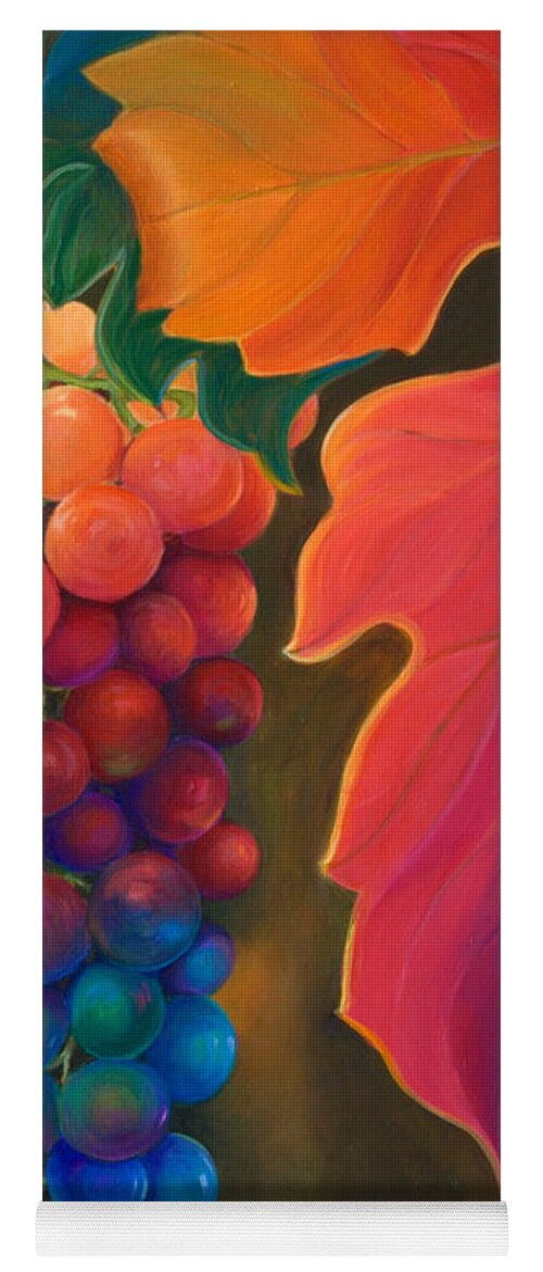 Multi-colored Yoga Mat featuring the painting Jewels of the Vine by Sandi Whetzel