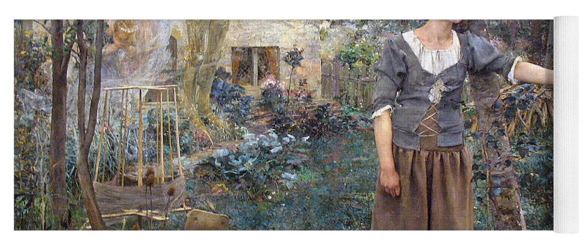 Jules Bastien-lepage Yoga Mat featuring the painting Joan of Arc by Jules Bastien-Lepage
