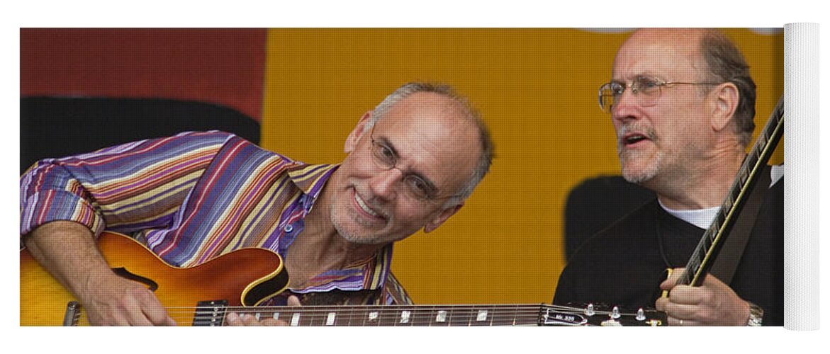 North America Yoga Mat featuring the photograph John Scofield and Larry Carlton by Craig Lovell