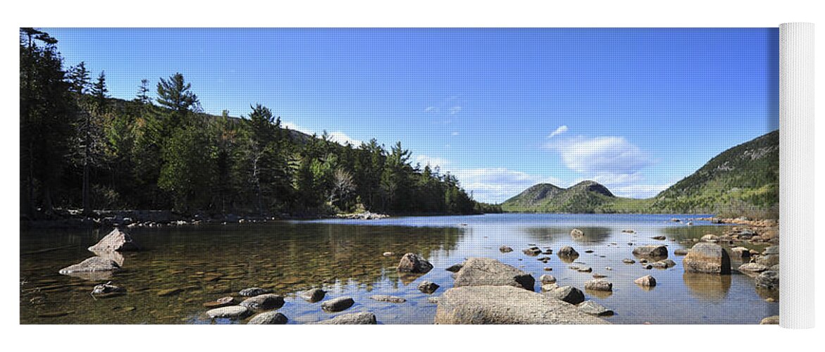 Jordan Pond Yoga Mat featuring the photograph Jordan Pond by Terry DeLuco