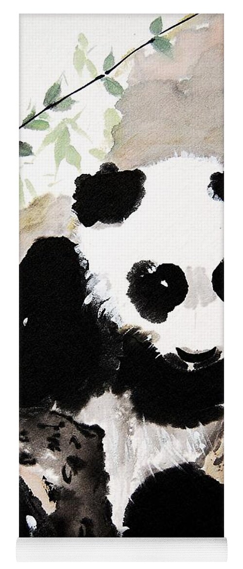 Chinese Brush Painting Yoga Mat featuring the painting Joyful Innocence by Bill Searle