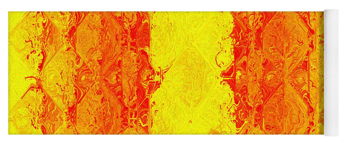 Abstract Yoga Mat featuring the digital art Juice by Charmaine Zoe