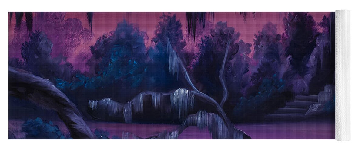 Sunrise Yoga Mat featuring the painting Jungle of Narnia by James Hill