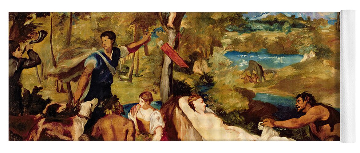 Jupiter And Antiope Yoga Mat featuring the painting Jupiter And Antiope by Edouard Manet
