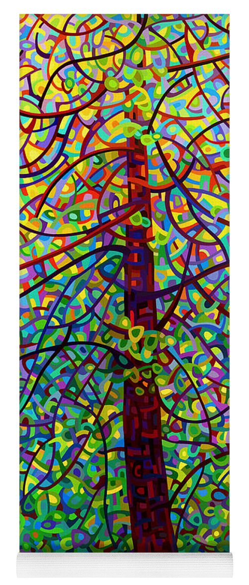 Art Yoga Mat featuring the painting Kaleidoscope by Mandy Budan