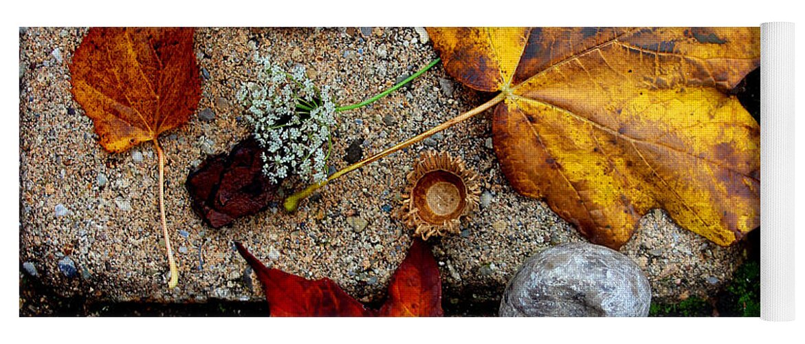 Autumn Yoga Mat featuring the photograph Kayla's Treasures by Karen Adams