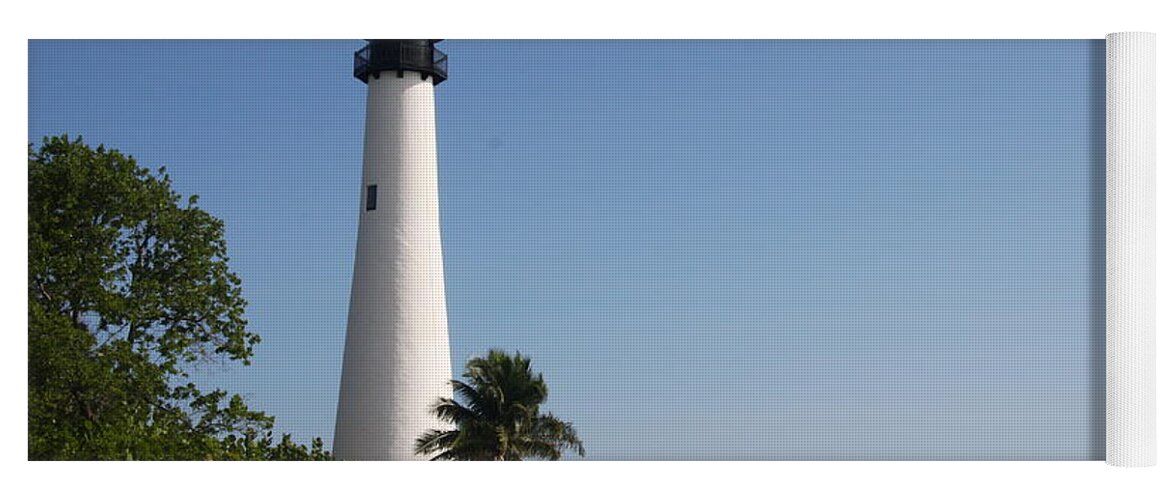 Ligthouse Yoga Mat featuring the photograph Key Biscayne Lighthouse by Christiane Schulze Art And Photography