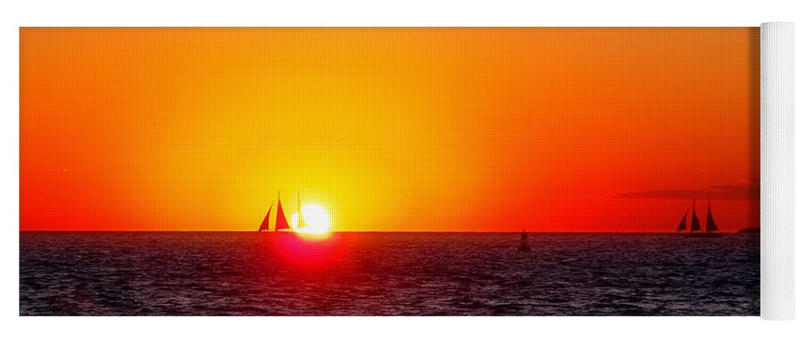 Atlantic Yoga Mat featuring the photograph Key West Sunset by Lars Lentz