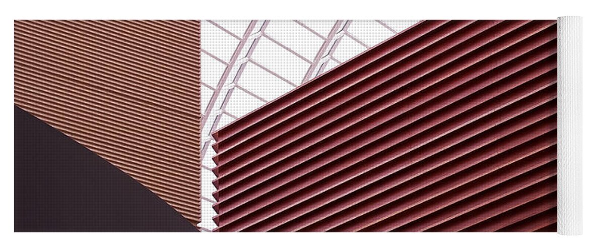 Abstract Yoga Mat featuring the photograph Kimmel Center Geometry by Rona Black