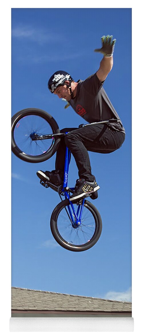 2d Yoga Mat featuring the photograph King BMX 2 by Brian Wallace