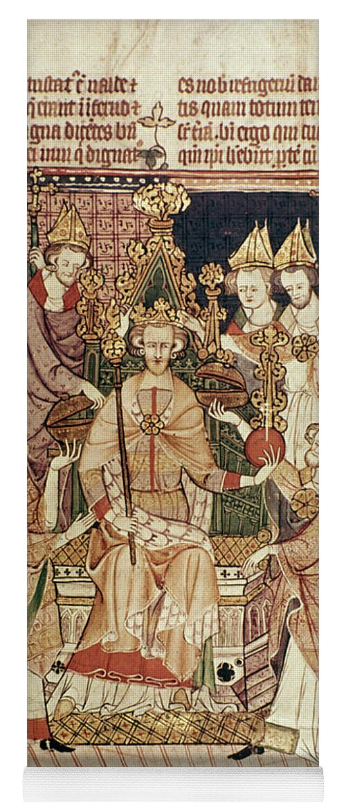 14th Century Yoga Mat featuring the painting King Edward IIi Of England by Granger