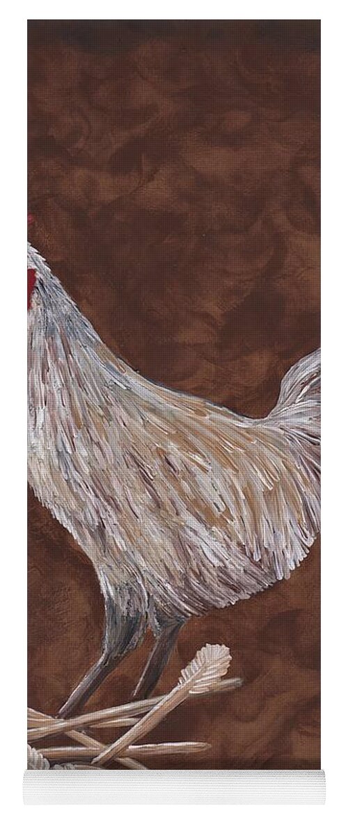 King Richard The Rooster Yoga Mat featuring the painting King Richard the Rooster by Barbara St Jean