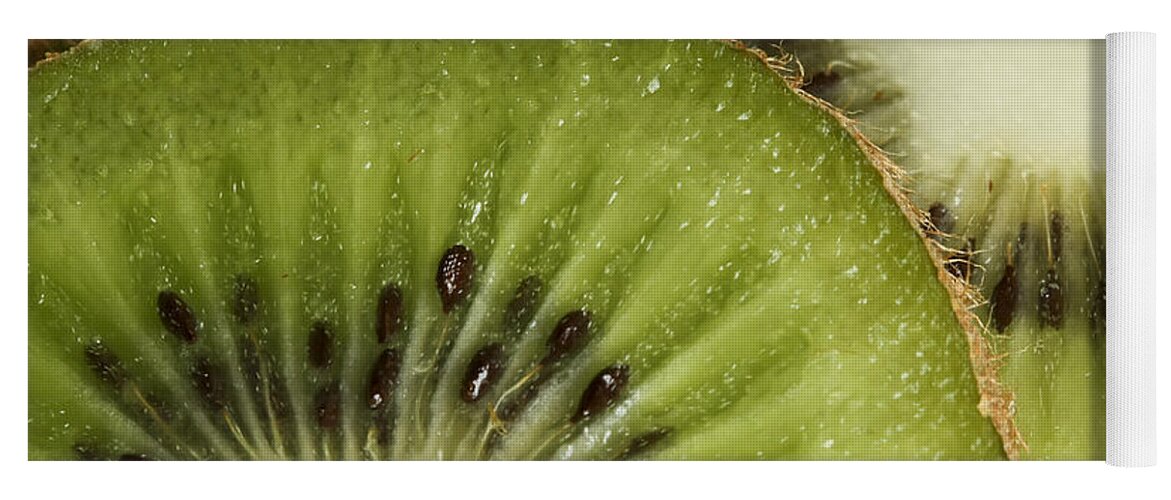 Kiwi Yoga Mat featuring the photograph Kiwi Fruit Slices by Teresa Zieba