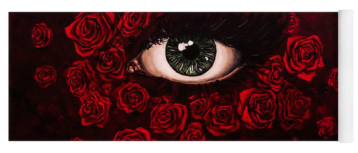 Rose Yoga Mat featuring the painting La Vie En Rose by Joel Tesch