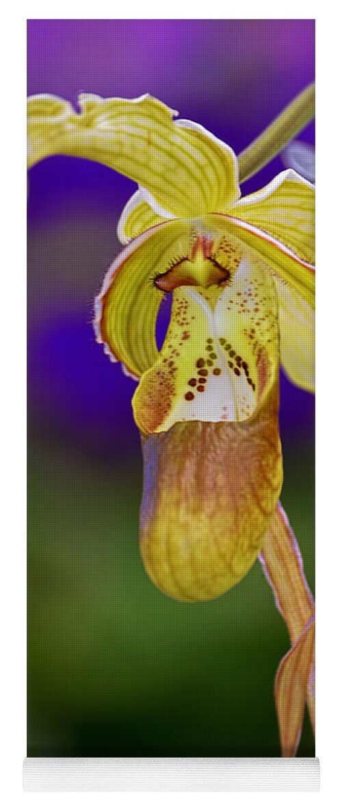 Lady Slipper Orchid Yoga Mat featuring the photograph Lady Slipper Orchid by Aloha Art