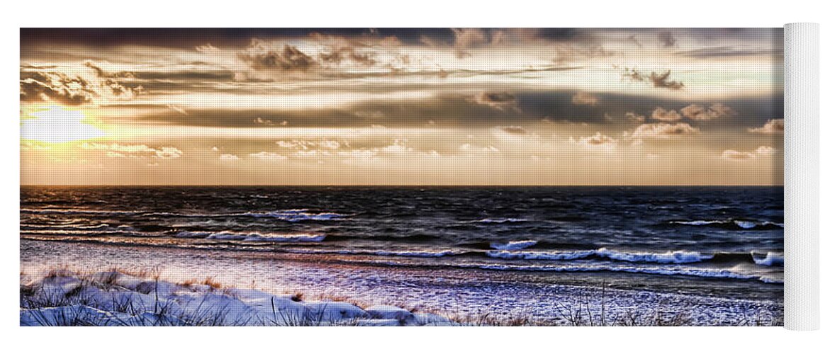 Evie Yoga Mat featuring the photograph Lake Effect Saugatuck Michigan by Evie Carrier