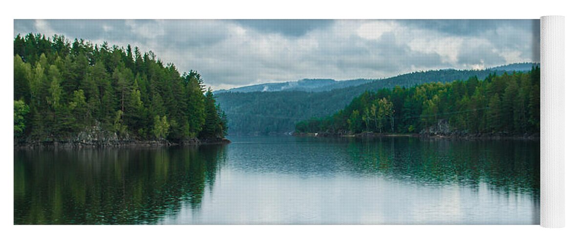 Norway Yoga Mat featuring the photograph Lake in Norway by Amanda Mohler