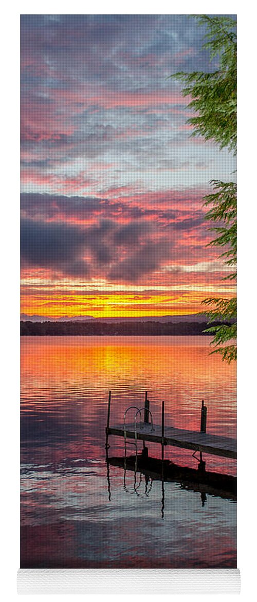Sunrise Yoga Mat featuring the photograph Lake Winnisquam Sunrise 2 by Mike Ste Marie