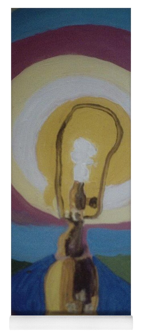 Lamp Yoga Mat featuring the painting Lamp without a Shade by Shea Holliman