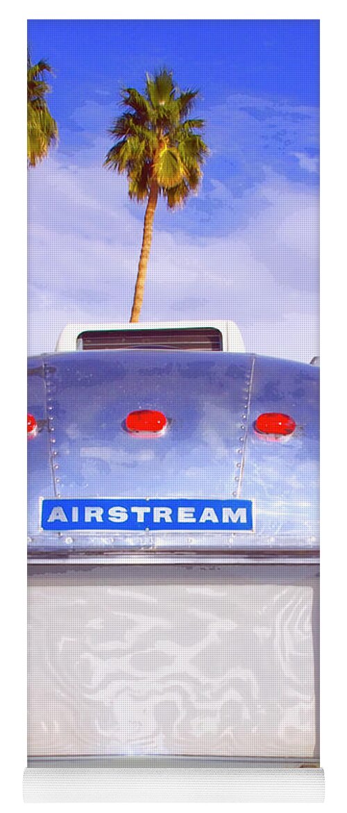 Airstream Yoga Mat featuring the photograph LAND YACHT PLEASURE Palm Springs CA by William Dey