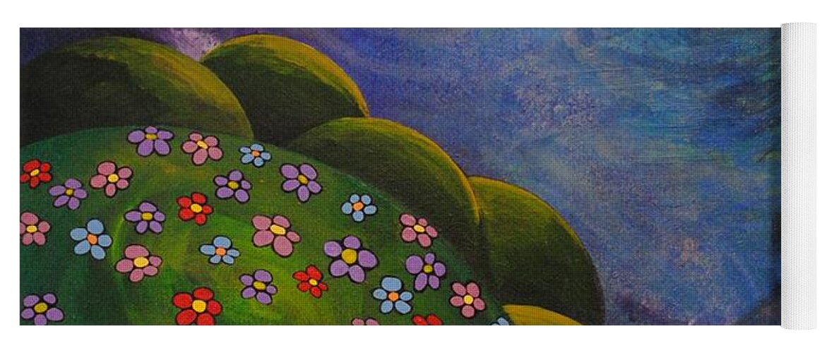 Landscape Yoga Mat featuring the painting Landscape by Mindy Huntress