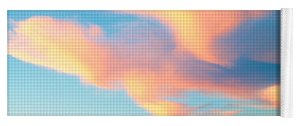 Back Bay Yoga Mat featuring the photograph Fiery Sunset and Lenticular Cirrus Clouds - Newport Beach Backbay California by Ram Vasudev