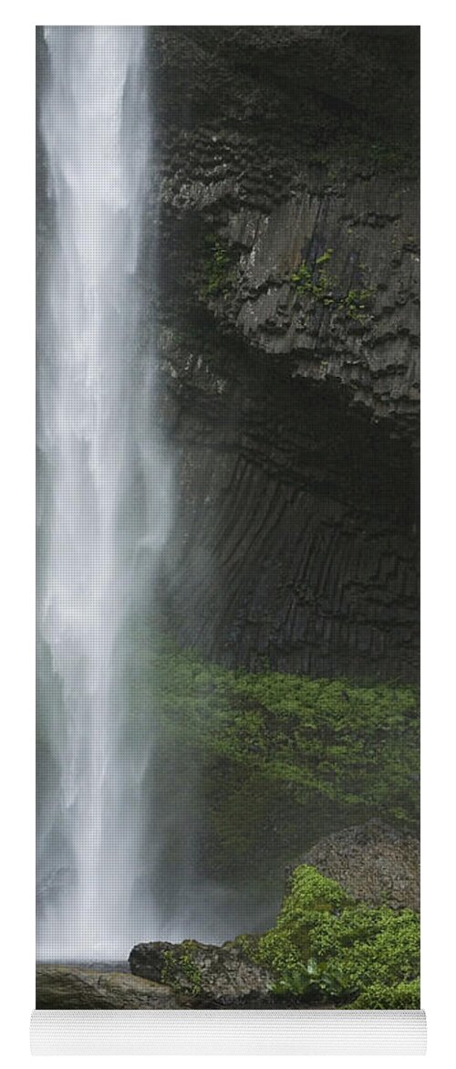 Waterfall Yoga Mat featuring the photograph Latourell Falls 4c by Rich Collins