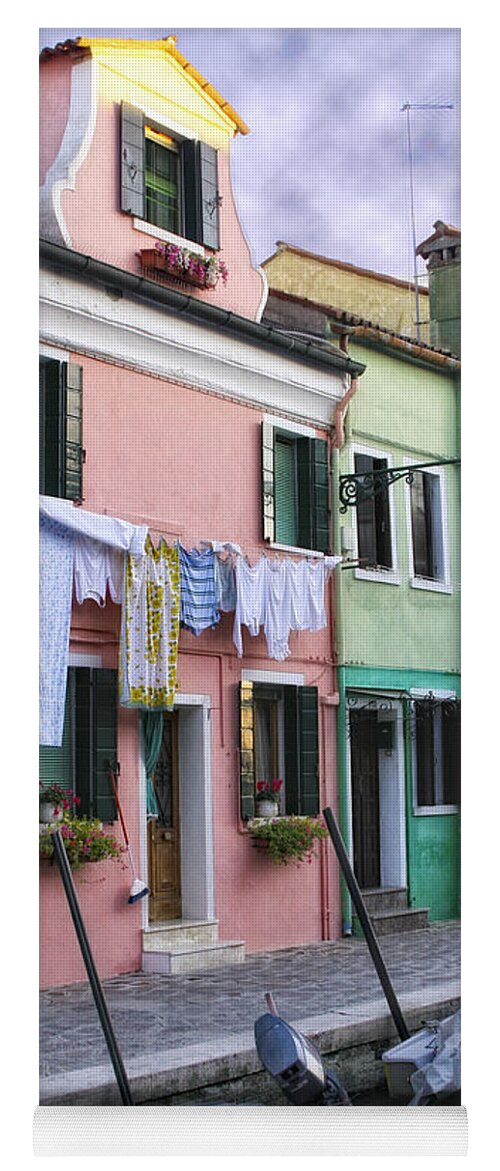 Italy Yoga Mat featuring the photograph Laundry by Timothy Hacker