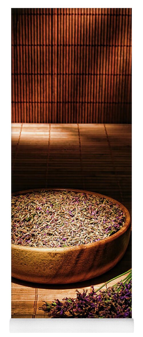 Aromatherapy Yoga Mat featuring the photograph Lavender Flowers and Seeds by Olivier Le Queinec