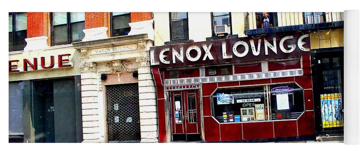 Lenox Yoga Mat featuring the photograph Lenox Lounge Harlem 2005 by Cleaster Cotton
