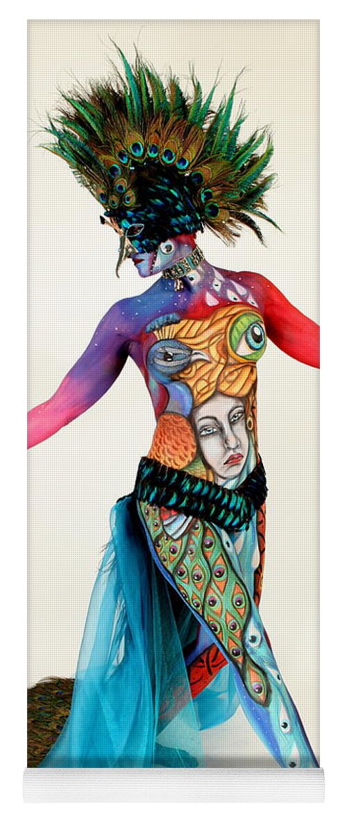 Bodypaint Yoga Mat featuring the photograph Letting Go by Angela Rene Roberts and Cully Firmin