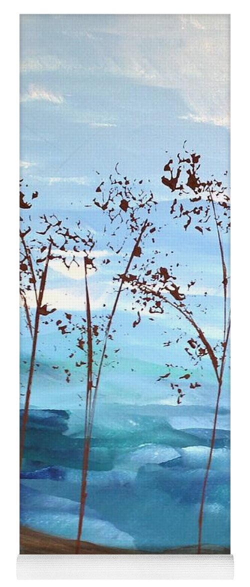 Sky Yoga Mat featuring the painting Light Breeze by Linda Bailey