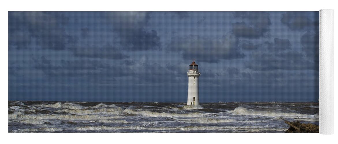 Light House Yoga Mat featuring the photograph lighthouse at New Brighton by Spikey Mouse Photography